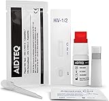 2 x Aidteq Professionelle HIV Selbsttest für Zuhause | HIV-1 & HIV-2 Schnelltest | 100% Empfindlichkeitsstufe | 99,79% Genauigkeitsstufe | Testen Sie das Blut auf Antikörper gegen das HIV