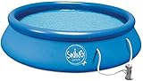 well2wellness® Quick-Up Pool Aufstellbecken Swing Ø 366 x 91cm blau inkl. Filterpumpe 230 V