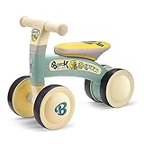 OLYSPM laufrad ab 1 Jahr,Kinder laufrad,Spielzeug Lauflernrad mit 4 Räder,Erst Baby Laufrad Dreirad Spielzeug Geschenk für 10-24 Monate Baby