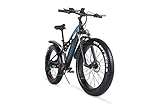 VOZCVOX Elektrofahrräder Ebike Mountainbike, 26' Elektrisches Fahrrad mit 48V-17Ah Lithium Batterie,LCD Display,Vollfederung