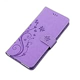 Flip Case Kompatibel mit Samsung Galaxy S8 S9. Plus S10E S20 FE S21 Ultra S5 S6 S7. Edge Leder Halter Kartensteckplätze Brieftasche Tasche Abdeckung (Color : Lavender, Material : for S20 FE)