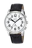 Master Time Funk Quarz Sprechende Herren Uhr Analog mit Leder Armband MTGA-10690-60L