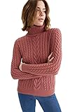 DeFacto Damen Strickpullover Mit Normalem Ausschnitt Und Rundhalsausschnitt Langarmpullover Weiche (Rose, S)