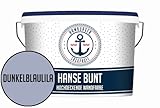 Universelle Wandfarbe MATT Dunkelblaulila Hochdeckende Innenfarbe Lila // Hamburger Lack-Profi (10 L)