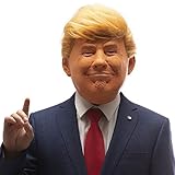PartyHop Donald Trump Latex Maske Amerikanischer US-Präsident Politiker Berühmtheit Berühmte Menschen Menschliche Realistische Kopfmasken Kostüm für Halloween Party C