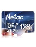 Netac Micro SD Karte 128 GB 100 MB/S UHS-1 SDXC Exfat für Fire Tablet und Smartphone (1 Pack)