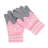 Kinder Fingerhandschuhe Herbst Winter Warm Handschuhe Fäustlinge mit Plüsch Futter Süß Gloves Skihandschuh, 3-8 Jahre alt, Skifahren Snowboarding Spielen Laufen B