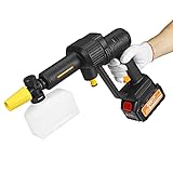 SISHUINIANHUA 30000mAh 2000W Schnurloser Hochdruck Auto Waschmaschine Aufladbare Elektroauto Water Pistolenschaum Waschmaschine,1 Battery