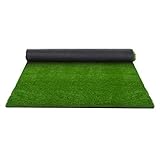 Premium Kunstrasen Vita | Rasenteppich | Rollrasen | Hochflor | Polhöhe: 40 mm | Robust & UV-stabil | Kunststoffrasen | Garten-Rasen | Rasen für Balkon, Terrasse & Garten (50 x 50 cm)