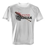 Fashionalarm Herren T-Shirt - Ich Bin Negan | Fan Shirt zur Serie T-W-D als Geschenk Idee | Dead Walking Lucille Rick Daryl Glenn The Saviors, Farbe:weiß;Größe:L