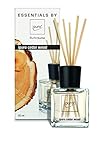 ipuro Essentials Raumduft cedar wood - Raumduft für ein warmes und würziges Raumklima - Lufterfrischer mit hochwertigen Inhaltsstoffen (50ml) - aus Glas mit Rattanstäb