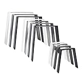 2x Natural Goods Berlin Tischkufen CLASSIC Design Möbelkufen Metall Tischbeine scandic | Loft Tischgestell aus Stahl | Tischkuven, Hairpin Legs (B55/75 x H72cm (Esstisch/Schreibtisch), Schwarz)