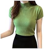 Sommer Lässig Trendy Kurzarm Tops für Frauen Kurzarm T Shirt Damen Grosse GröSsen Knopfausschnitt T Shirts Blusen Basic T Shirt Freizeit Lose Blusentops Casual Top Bedruck