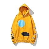 AvivahcS Hip Hop Kanye Zusammenarbeit West Jesus ist König Print Kapuzenpullover für Damen und Herren Gr. M, gelb