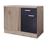 MMR Küchen-Eckunterschrank LONDON - Küchenschrank - Unterschrank - 1-türig - 1 Schublade - Breite 110