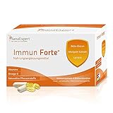 SanaExpert Immun Forte, Multivitamin fürs Immunsystem, mit Vitamin C, Omega-3, Beta-Glucan, Marigold-Extrakt, Lycopin, Lutein, 1 Monatspackung à 90 Kapseln (69 g)