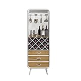 hongbanlemp Weinschrank Hoher Lagerweinregalkabinett mit Lagerschleuder, Schmiedeeisen Weinregal für das Esszimmer und die Küche Barschrank (Size : Small)