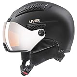 uvex Unisex - Erwachsene, hlmt 600 visor Skihelm, wmn black mat, 57-59