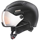 uvex Unisex - Erwachsene, hlmt 600 visor Skihelm, wmn black mat, 57-59