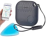 Callstel Keyfinder App: 4in1-Mini-Schlüsselfinder mit Bluetooth, App & GPS-Ortung, 98 dB (Schlüsselfinder Handy)