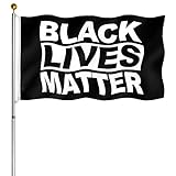 Black Lives Matter Gartenflagge, Stop The Violence & Peace Protest BLM, Gartenflaggen, Banner, Dekoration für Zuhause, Haus, Garten, Rasen, doppelseitig, schwarze Flagge, 31.8 x 45.7