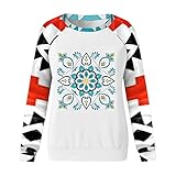 TTlove Langarmshirt Damen Sweatshirt Winter Tshirt Langarm Tops Cartoon St. Patrick's Day Druck Langarmshirt Weihnachten Pulli Freizeit Tshirt Herbst Shirts Hemd Pullover D