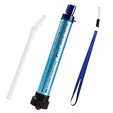 Vintoney Wasserfilter Camping Outdoor 2000L Personal Mini Tragbarer wasserfilter trinkwasser für Outdoor unterwegs Wandern Trekking Abenteuer Survival Notfall Entfernt 99.99% Bak