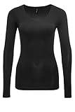 ONLY Damen Onllive Love New LS O-Neck TOP NOOS Langarmshirt, Schwarz (Black), 36 (Herstellergröße: S)