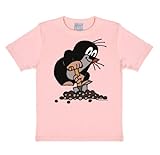 Logoshirt Der Kleine Maulwurf T-Shirt Kinder Mädchen - rosa - Lizenziertes Originaldesign, Größe 122/134, 7-9 J