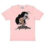 Logoshirt Der Kleine Maulwurf T-Shirt Kinder Mädchen - rosa - Lizenziertes Originaldesign, Größe 122/134, 7-9 J