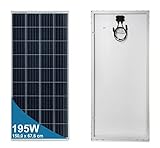 195 Watt 12 Volt Solarmodul mit sehr Hocheffizienten PERC 158,75 x 158,75 5BB Monokristallinen G