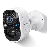 G-Homa Sicherheitskamera für den Außenbereich, kabellos, batteriebetrieben, WLAN, Außenkamera mit Farb-Nachtsicht, Bewegungserkennung, 2-Wege-Audio, 1080p HD (2021 aktualisiert)