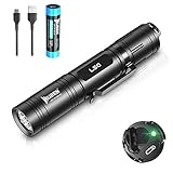 WUBEN L50 Taschenlampe LED 1200 Lumens Super hell Handlampe Micro-USB Aufladbar Taktische Taschenlampen 5 MODI Wasserdicht IP68 für outdoor Camping W