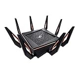 Asus GT-AX11000 ROG Rapture Gaming Router (Ai Mesh WLAN System, WiFi 6 AX11000, Game First V, VPN Fusion, 1x 2.5G LAN, 4x Gigabit LAN Link Aggregation, 1.8 GHz QC CPU, AiProtection, USB 3.0)