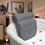 Essort Badewannenkissen，Komfort badewanne kopfkissen mit Saugnäpfen, badewanne nackenpolste für Home Spa Whirlpools, Luxus Badekissen Kopfstütze (38 x 36 x 8.5 cm) G