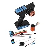 Ivyoiux Bürstenloses Upgrade Kit Motor ESC EmpffNger Fernbedienung Servo Set für 144001 A959-B A979-B RC Auto Ersatz T