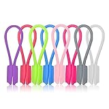 Onwaymall Magnetische Kabel-Clips, Kopfhörerkabel-Organizer, Lesezeichen, Whiteboard, Pinnwand, Kühlschrankmagnete, USB-Kabelbinder, Riemenhalter für Zuhause, Büro, Schule (12 Stück)