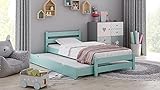 Children's Beds Home - Einzelbett mit Ausziehbett – Simba für Kleinkinder und Jugendliche – Größe 140 x 70 cm, Farbe Türkis, keine M