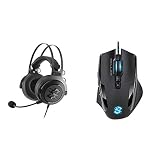 Sharkoon Skiller SGH3 Gaming-Headset schwarz & Skiller SGM1 Gaming Maus mit Makrotasten (10800 DPI, RGB-Beleuchtung, 12 Tasten, Weight-Tuning-System und Software) schw
