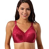 KIMODO Spitzen Bustier Training Sport BH Ultradünne Unterwäsche Damen Frauen Bra Dünn Front Closure Push Up Ohne Bügel Top für Yoga Fitness Stretch Wohlfühl-BH Übergröße (C-Rot, 5XL)