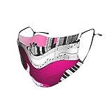 Aidoeasy With 2 free filters Face mask Dustproof, Breathable, Reusable,Bass Guitar Keyboard Urban Rock Backdrop Rhythm Of City I