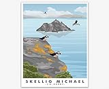 WallBuddy Irland-Reise-Poster Skellig Michael, Kerry, 40 x 50