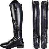 HKM Erwachsene 9110 Reitstiefel Gijón, Kurz/Standardweite, Lederreitstiefel, Unisex 40 Hose, 9100 schwarz,