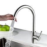 HOMELODY Wasserhahn Küche mit 2 Strahlarten 360° drehbar Armatur Küch Küchenarmatur Edelstahl Spültischarmatur Spülbeckenarmatur Einhebelmischer Mischbatterie Küchenhahn Spüle, matt gebü