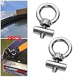 Xinxiu 2 Stück Markisenschienen-Stopper, robustes Segel-Befestigungsset, Mehrzweck, für V-VV-Wohnwagen, Wohnmobil, Wohnmobil, Wohnmobil, E