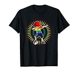 Dabbing Fußballspieler Regenbogen Fußball Bunte Liebe LGBT T-S