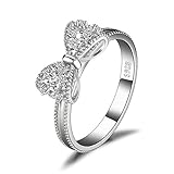 JewelryPalace Wickelring Schleife Verlobungsring Unendlichkeit Promise Eheringe Ring Silber 925 Damen, Zirkonia Silberringe Trauringe Damenring Hochzeitsringe Antragsring Ringe, Damen Schmuck