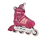 HUDORA Inline Skates Comfort, strong berry | Gr. 29-34 | Softboot Inliner Rollschuhe verstellbar in Länge & B