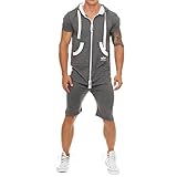 Finchman 28A5 Herren Sommerjumpsuit FM116 kurz Anzug Dunkelgrau L