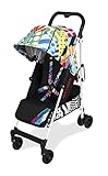 Maclaren Quest Arc Jason Woodside leichter kompakter Kinderwagen, Neugeborene bis 25 kg, ausziehbares wasserdichtes Verdeck UPF 50+, Einzelgriff, Liegesitz, Allradfederung, Inklusive Regenhülle,